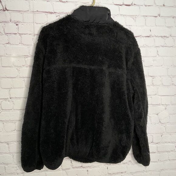 NWOT Zyia Womens Black Teddy 1/4 Zip Pocket Jacket Sweatshirt Sz Large - Picture 4 of 10